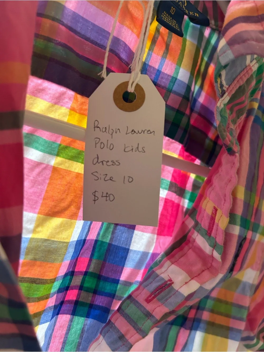 Ralph Lauren Pink Multi-Color Plaid Kids Button-Down